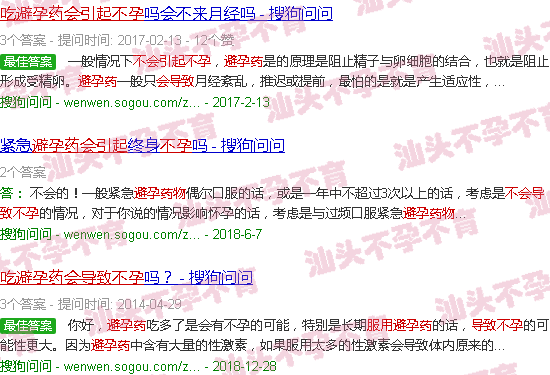 汕头吃避孕药会不会导致不孕